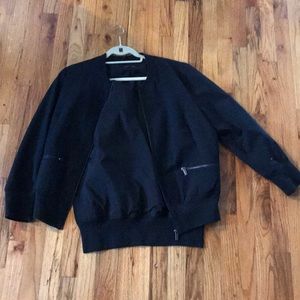 Universal Standard wool bomber suiting jacket